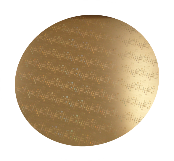 Full 754 patterned wafer after Cu plating