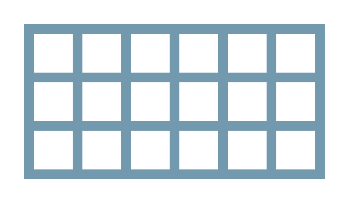 Plan-view schematic of the PT004 mesh pattern, with thicker grid lines for higher density